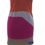 Cache Pink Orange Gold Metallic Knit Wave Tunic Top Stretch Dress New $98 NWT Photo 3