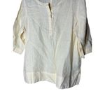 J. JILL Womens Lightweight 100% Linen Yellow White Striped Peasant Tunic Size M Photo 1