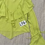 LPA NWT  Elaine Flounce Blouse in Key Lime Photo 3