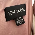 XScape NWT  Ruffle Back Scuba Crepe Gown Maxi Dress Women's Pink Size 10P Photo 7