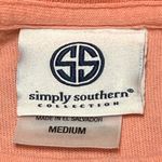 Simply Southern Long Sleeve Shirt God Country Family Arrow Feathers Pink Sz M Photo 3