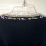 Joseph A Vintage Embellished Black Knit Cardigan Sweater Small Jeweled Embroidered Glam Photo 7