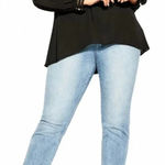 City Chic Kiss Me Quick Shirt Blouse in Black Plus Size 20 Photo 0