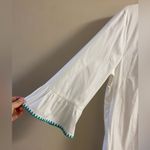 Talbots Ladder stitch top white embroidered hem bell sleeves Large NWT(flawed) Photo 5