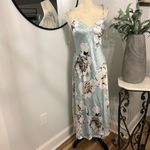 Victoria's Secret Women's Blue Floral Satin Slip Dress Size S Photo 2