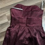 David's Bridal  Red Strapless Sheath Cocktail Dress Photo 4