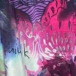 Desigual  Abstract Feather Print Maxi Dress, Purple Blue Tie-Dye Boho Tank 
L Photo 3