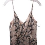L'Agence L’AGENCE Maeve Snake Print Pale Pink Wide Leg Jumpsuit Size 8 Photo 5