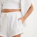 Aerie  Endless Summer High Waisted Restart Lounge Shorts White Small Photo 0