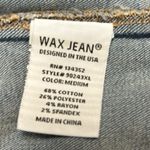 Max jeans Jacket Womens Medium Blue Jean Denim Distressed Stretch Moto Hippie Photo 3