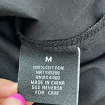 TINSEL cotton black crop button down shirt floral embroidered Sz M Size M Photo 11