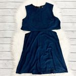 Fashion Union  navy Suede Cutout Mini Dress Photo 1