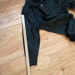 Missguided 
Oversized Coated Denim black button-down front long sleeve shirt Photo 9