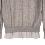 Peserico Gray Merino Wool & Cashmere Blend Cardigan & Built Photo 4