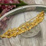 Vintage Faux Pearl Flowers Gold Photo 6