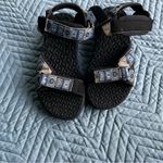 World Wide Sportsman Womens Sport Sandals Blue Black Hook & Loop Fasteners 10 Photo 2