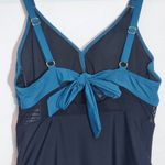 Blooming Jelly  Teal and Black One-Piece Swimsuit with Ruched Sides NWT Size XL Photo 5