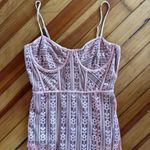 For Love & Lemons Dakota Lace Midi Dress in Peach Size S Pink Photo 4