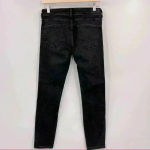 ZARA  Woman Premium Denim Black Skinny Distressed Jeans Size‎ 8 Photo 3