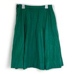 Women’s VTG 70s Green Size XS Wool Dark Academia Pleated Skirt Photo 1
