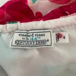 Vineyard Vines  Kentucky Derby Maxi Dress Size 4 Red Rose Floral One Shoulder Photo 9