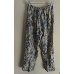 Charter Club Linen Pants Women’s 10 Blue Floral Photo 1