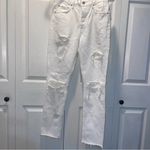 GRLFRND  Karolina White Distressed Denim Size 27 Hi Rise Photo 1