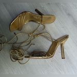 Schutz  Women’s Thea Heels Metallic Gold Shoes Size 9.5 Photo 12