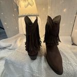 Roper Dark Brown Fringe Ankle Boots Size 6 Photo 3