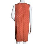 Madewell Dress Womens Medium Orange White Polka Dot Heather Button Front Casual Photo 2