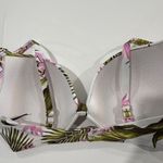 Shade & Shore  White Ruched Purple‎ Floral Bikini Top 38 D. Photo 4
