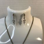 Silver tone snake necklace w/clear rhinestones necklace set of snake earrings Photo 2