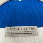 Urban Outfitters  Ribbed Cropped Sweater Women Small Striped Quarter Zip Photo 2