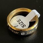 Gold titanium forever love promise ring size 7 Photo 6
