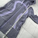 Lululemon ๐ Jacket Womens 6 Purple Stride Brushed Lilac Stripe Logo Hood Fitted Photo 6