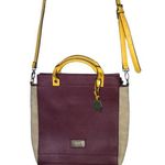 Hayden HARNETT DAKOTA VEGAN LEATHER BURGUNDY YELLOW CROSSBODY SATCHEL Photo 0