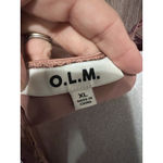 OLM Rust Orange Cowl Neck Cropped Satin Cami Tank Top Women X Large Green Size XL Photo 2