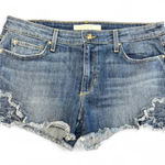 joe's jeans Blue Frayed Denim Shorts with Lace Details Size 30 Photo 0