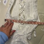 Hello Molly  Weekly Sweetness Dress Plunging Neck Lack Up Back White New Small 4 Photo 4