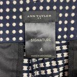 Ann Taylor Factory Signature Scalloped Hem Polka Dot Shorts Navy Blue White 4 Photo 6