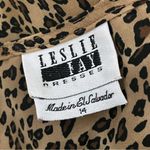 Vintage 90s Leopard Print Sleeveless Top Large Tank Mob Wife Maximalism Cheetah Tan Photo 7