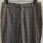 Abercrombie & Fitch Simone High Rise Ankle Flare Pants in Grey Plaid Size Large Photo 3
