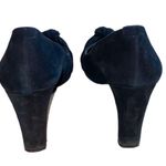 Vaneli Black Suede Pointed Toe Heels with Bow Size 8 Photo 3