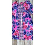 Lilly Pulitzer  Ophelia‎ Plumeria Pink in Hollidaze Knit Swing Dress XS Colorful Photo 7