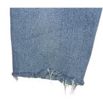 ZARA Womens Cropped Jeans Frayed Hem Blue Wash Straight Leg High Rise US 6 EU 38 Photo 8