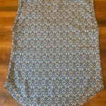 J.Crew  Top Size 8 short sleeve rounder neck blue/white blouse. Floral Photo 5