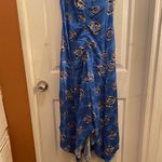 MELLODAY  Blue Floral Asymmetrical Midi Skirt Photo 4