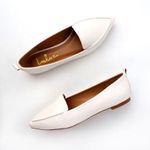 Lulus Emmy Pointed White Loafers Photo 0