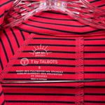 Talbots Pink Striped Half Zip Pullover women's medium casual summer upf 50 beach Photo 2