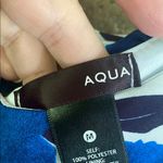 AQUA  Blue and White Floral Mini Dress Photo 4